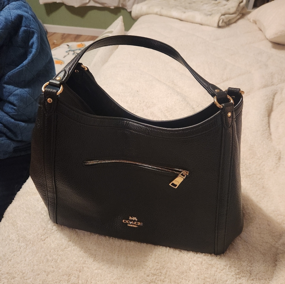 Coach Black Leather Women's Bag